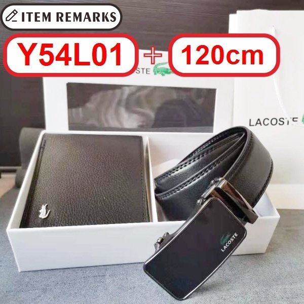 Lacoste - Coffret cadeau portefeuille et ceinture en 3 versions