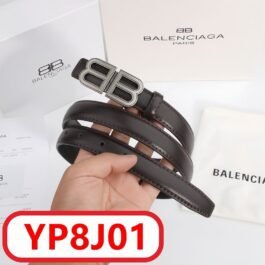 Balenciaga - Ledergürtel mit BB-Logo für Damen in 10 Farben