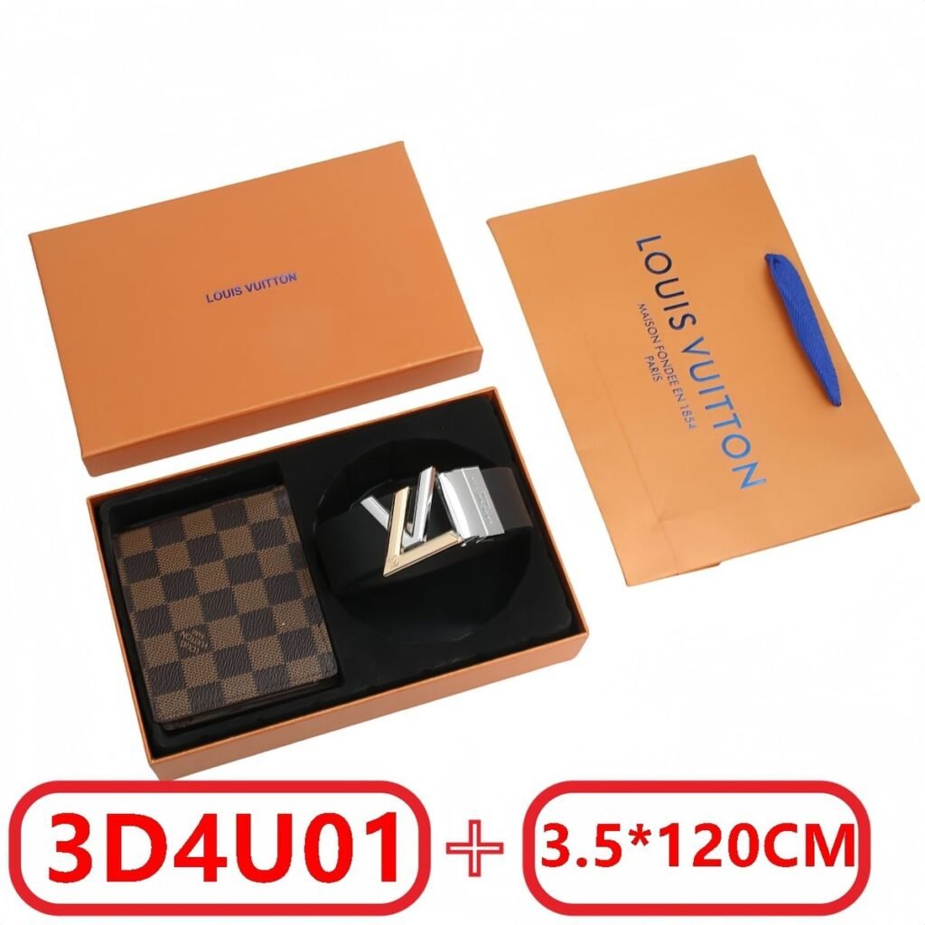 Louis Vuitton - Set regalo cintura e portafoglio Damier in 8 versioni