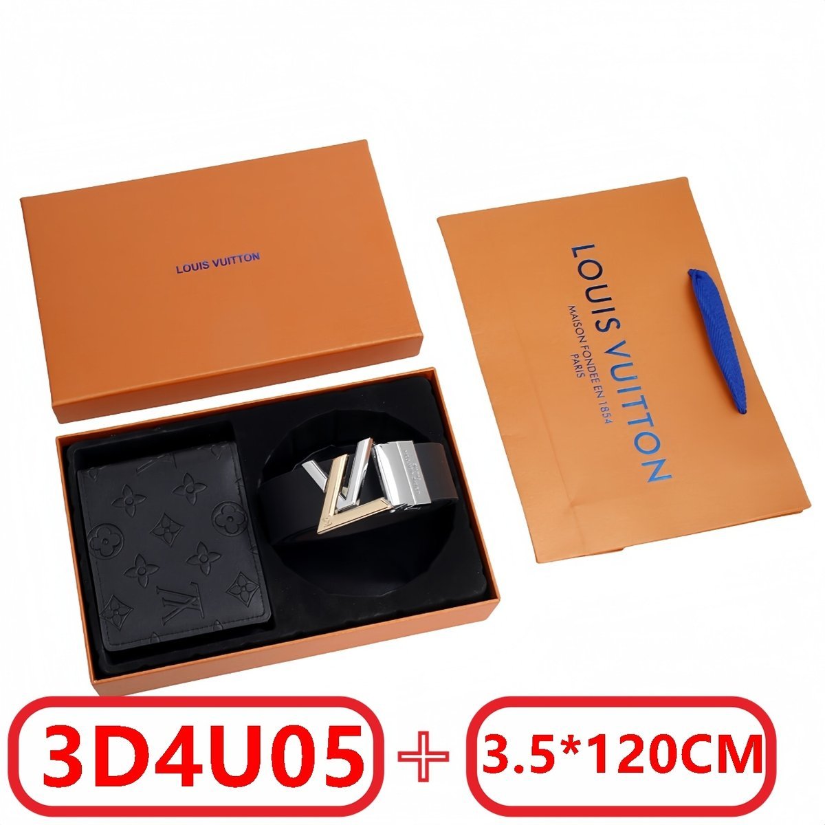 Louis Vuitton - Set regalo cintura e portafoglio Damier in 8 versioni - immagine 5