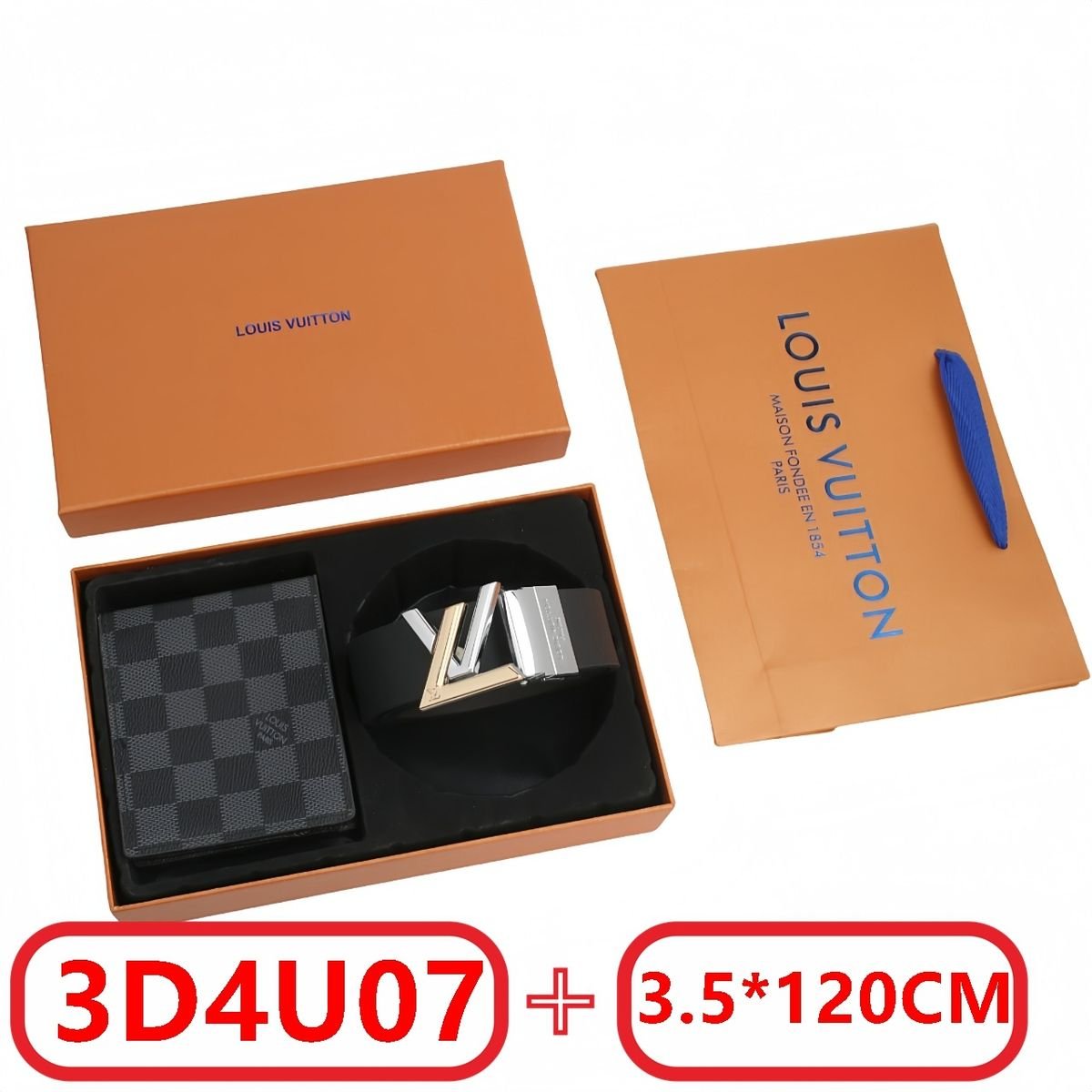 Louis Vuitton - Set regalo cintura e portafoglio Damier in 8 versioni - immagine 6