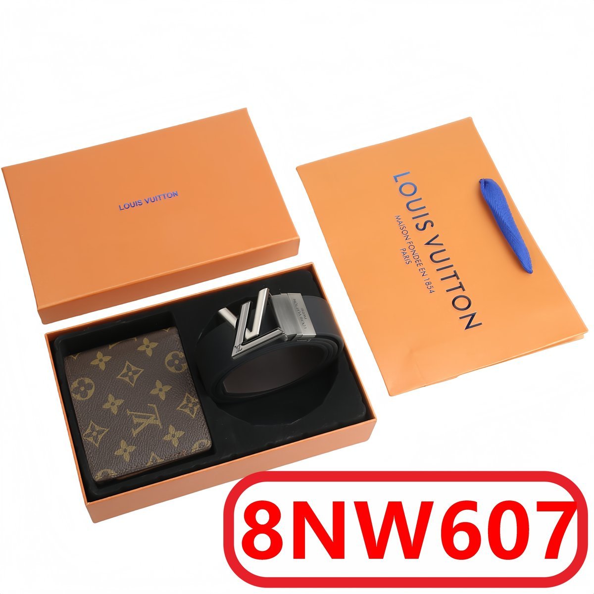 Louis Vuitton - Gürtel- und Portemonnaie-Set Geschenkbox in 8 Versionen – Bild 7