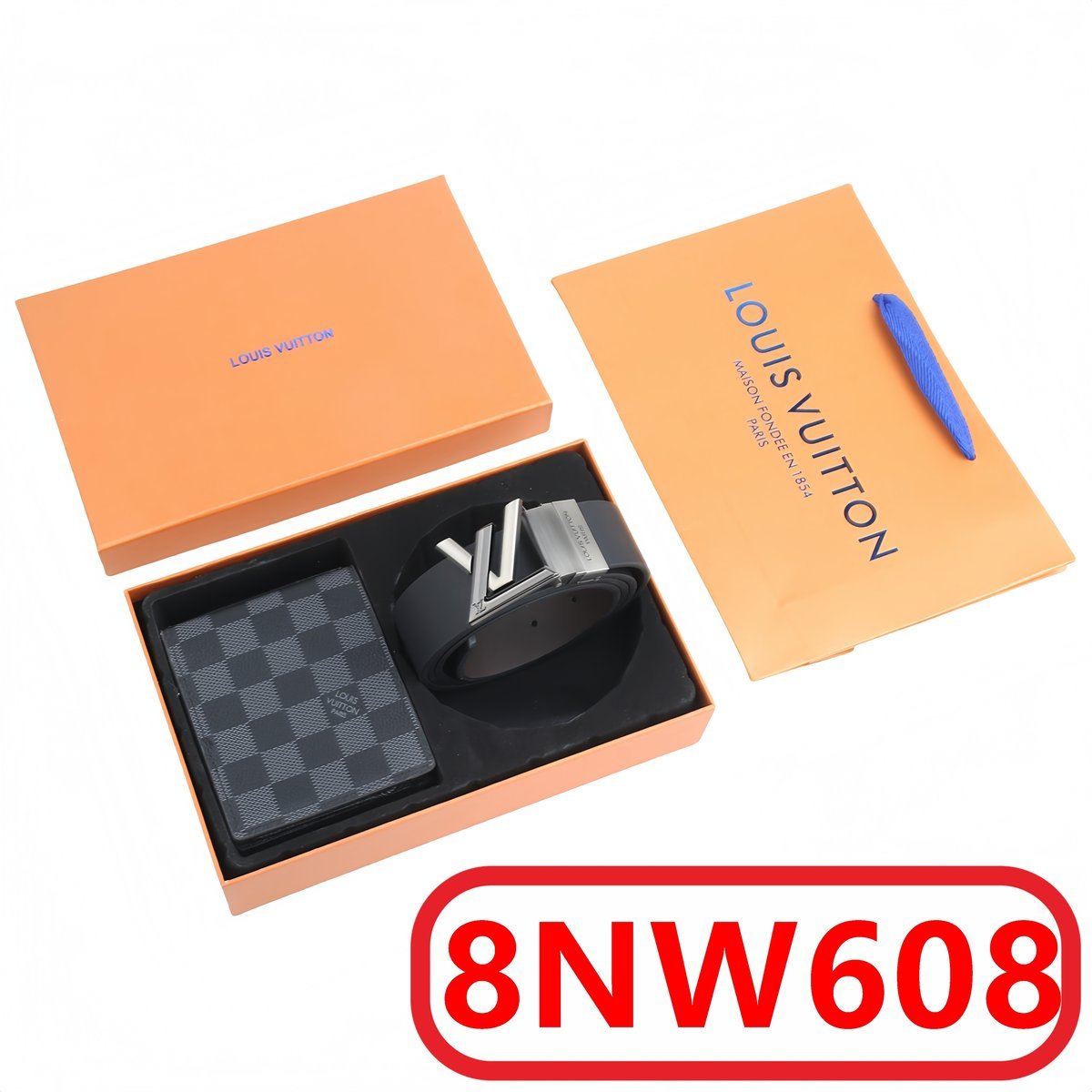 Louis Vuitton - Gürtel- und Portemonnaie-Set Geschenkbox in 8 Versionen – Bild 8
