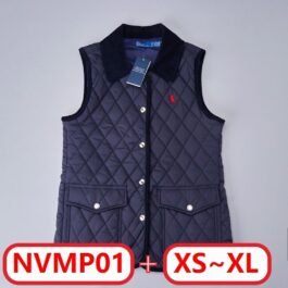 Polo Ralph Lauren - Gilet matelassé avec col en velours côtelé pour femme en 2 couleurs