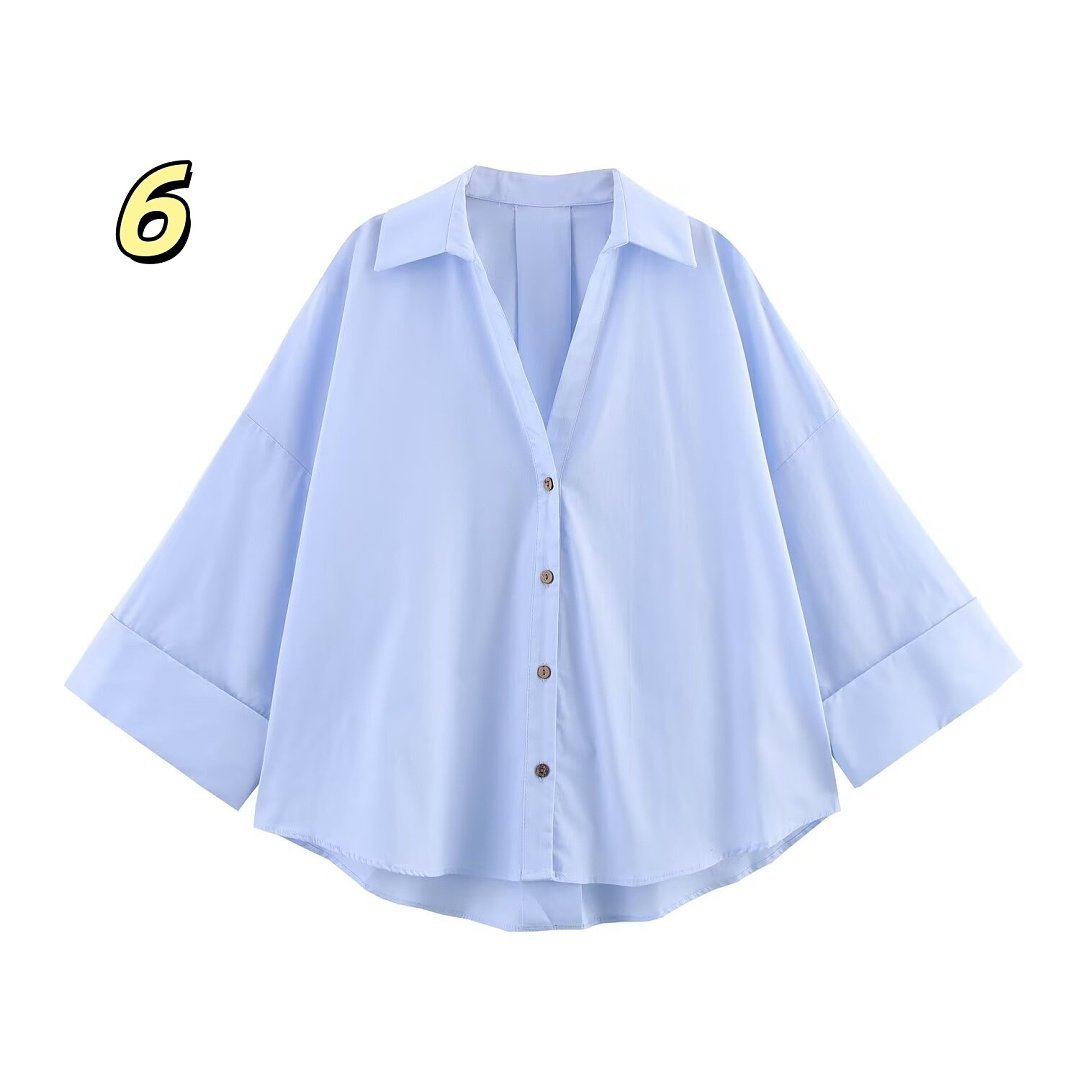 Zara - Camisa oversized en 7 colores - Imagen 7