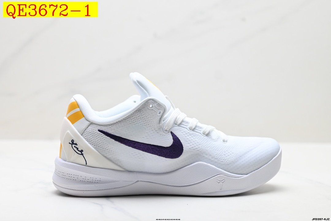 Nike - Kobe 8 Protro Lakers Home Tênis de Basquete em 5 Cores