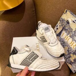 Dior - Round toe Lace-up Sneakers with Fringe Detailing in 4 Colors