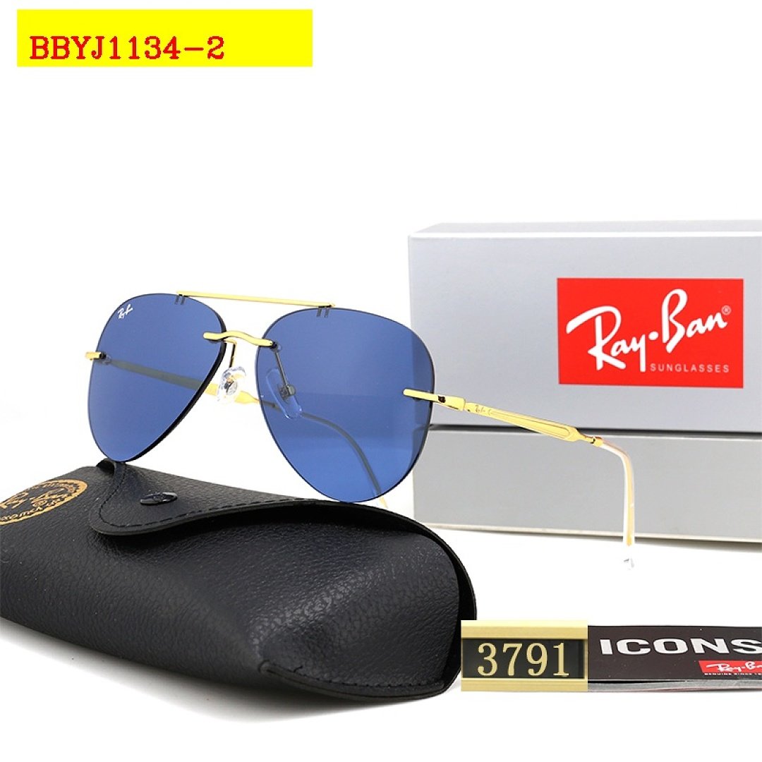 Ray-Ban - Lunettes de soleil Aviator Teardrop sans monture en 6 couleurs – Image 3