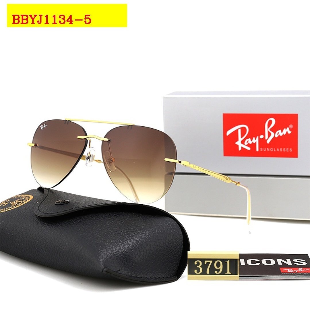 Ray-Ban - Lunettes de soleil Aviator Teardrop sans monture en 6 couleurs – Image 6