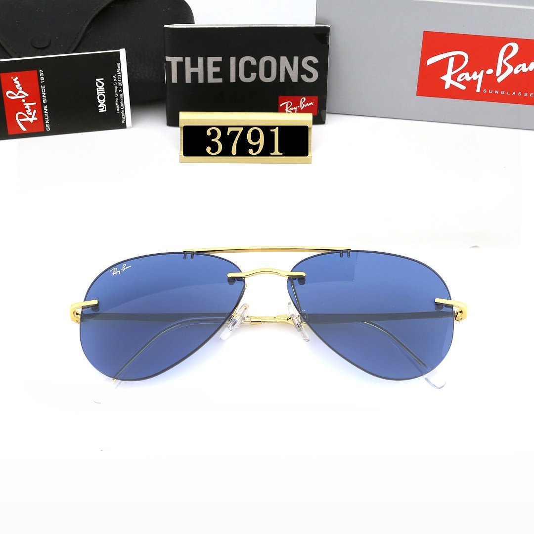 Ray-Ban - Lunettes de soleil Aviator Teardrop sans monture en 6 couleurs – Image 12