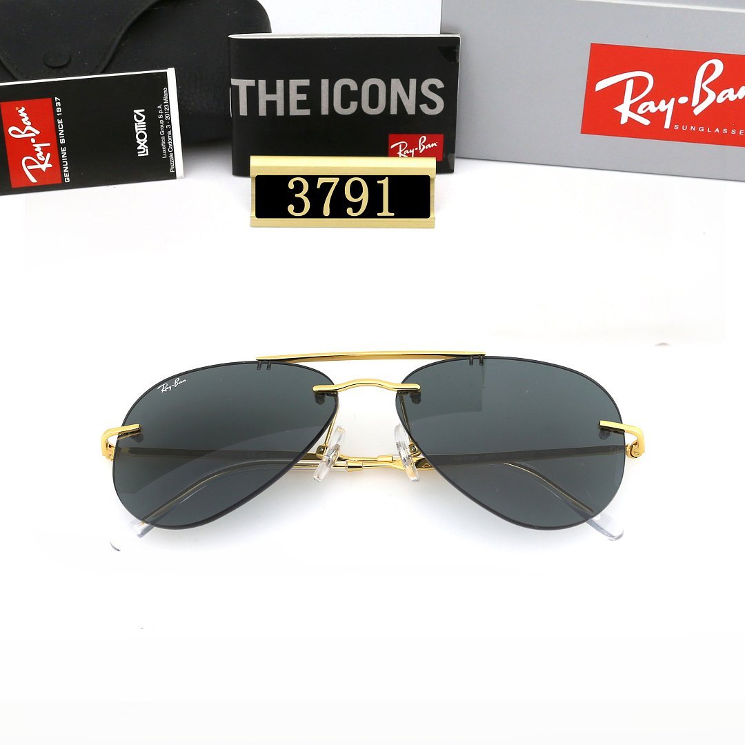 Ray-Ban - Lunettes de soleil Aviator Teardrop sans monture en 6 couleurs – Image 13