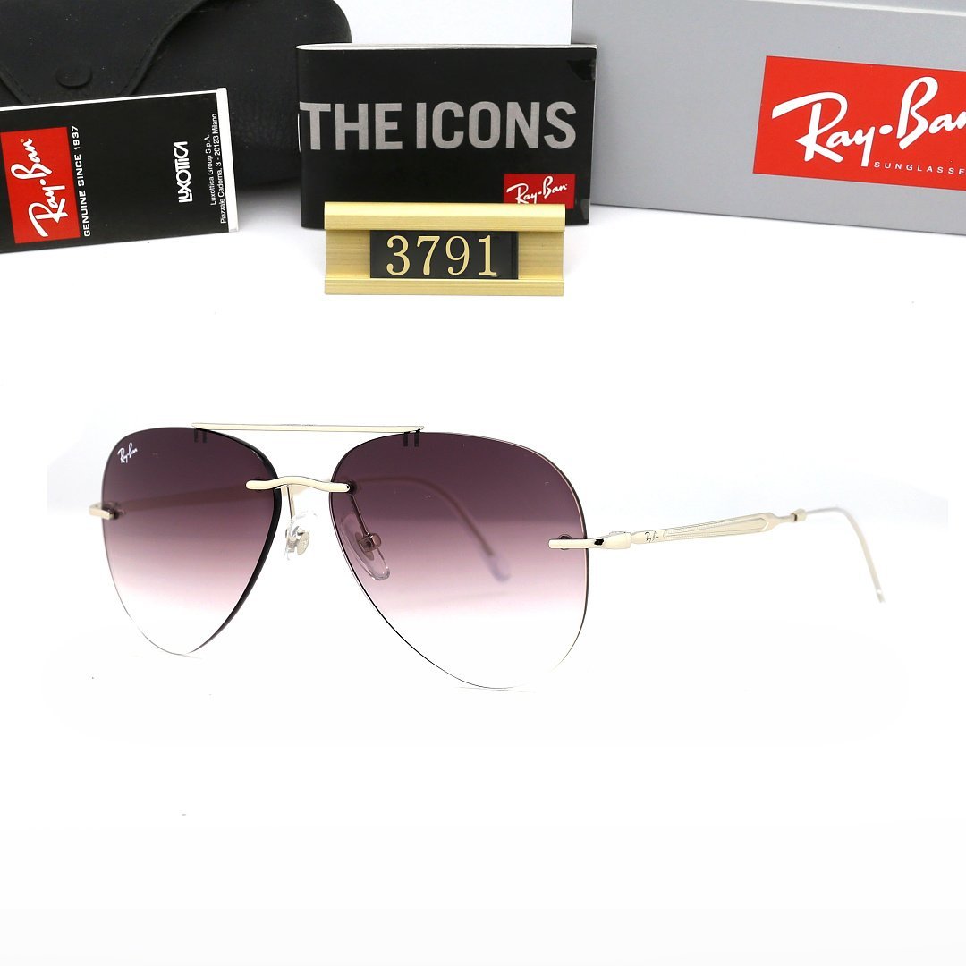 Ray-Ban - Lunettes de soleil Aviator Teardrop sans monture en 6 couleurs – Image 17
