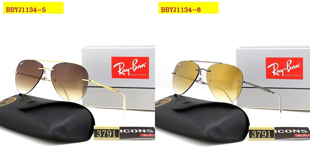 Ray-Ban - Lunettes de soleil Aviator Teardrop sans monture en 6 couleurs – Image 23
