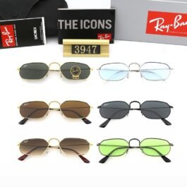 Ray-Ban - Okrągłe okulary przeciwsłoneczne w metalowej oprawce, 6 kolorów