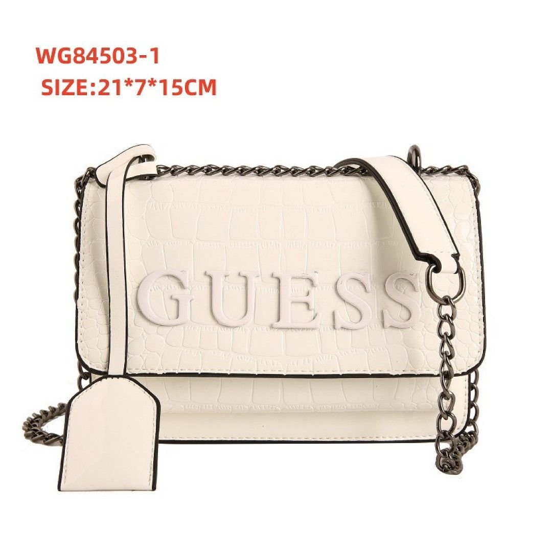 Guess - Sac bandoulière en cuir embossé crocodile 21x7x15cm en 7 couleurs