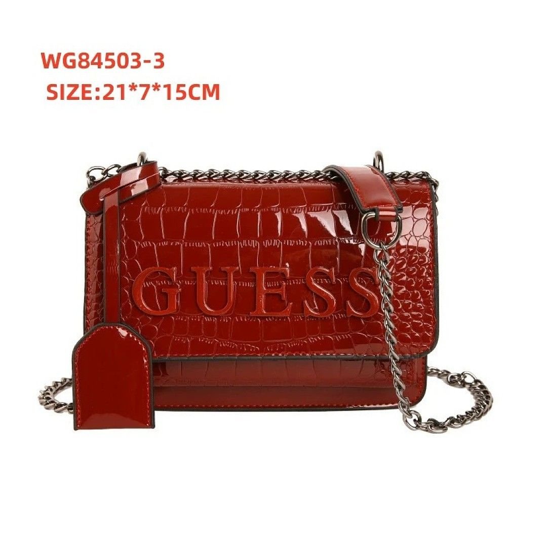 Guess - Sac bandoulière en cuir embossé crocodile 21x7x15cm en 7 couleurs – Image 3