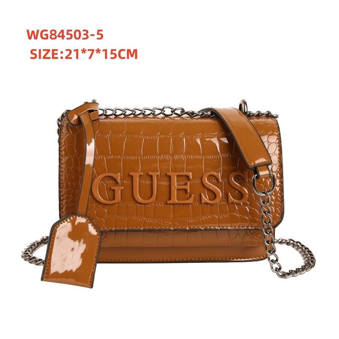 Guess - Sac bandoulière en cuir embossé crocodile 21x7x15cm en 7 couleurs – Image 5