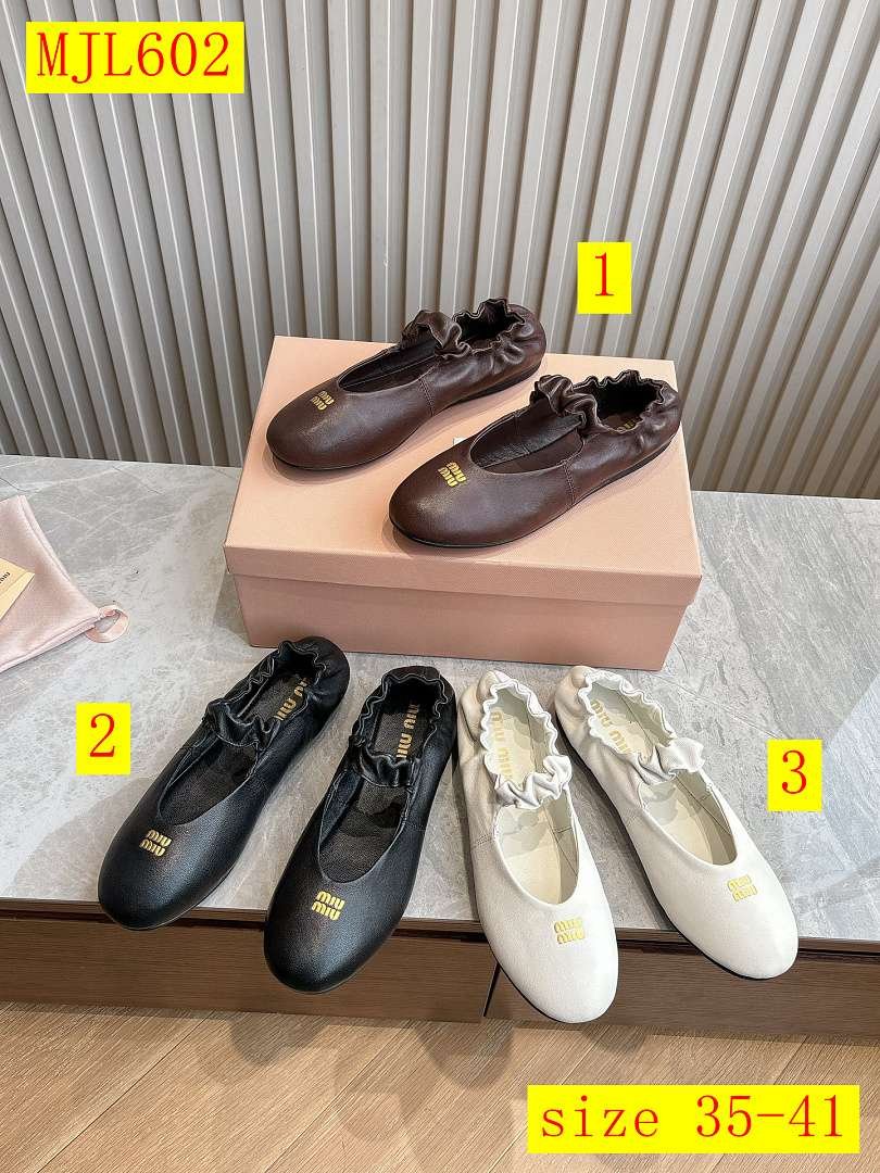 Miu Miu - Sapatilhas Ballerina em Couro Macio em 2 Cores - Imagem 11