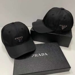 Prada - Black Baseball Cap in 2 Versions