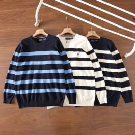 Polo Ralph Lauren - Pull à col rond rayé en 3 couleurs