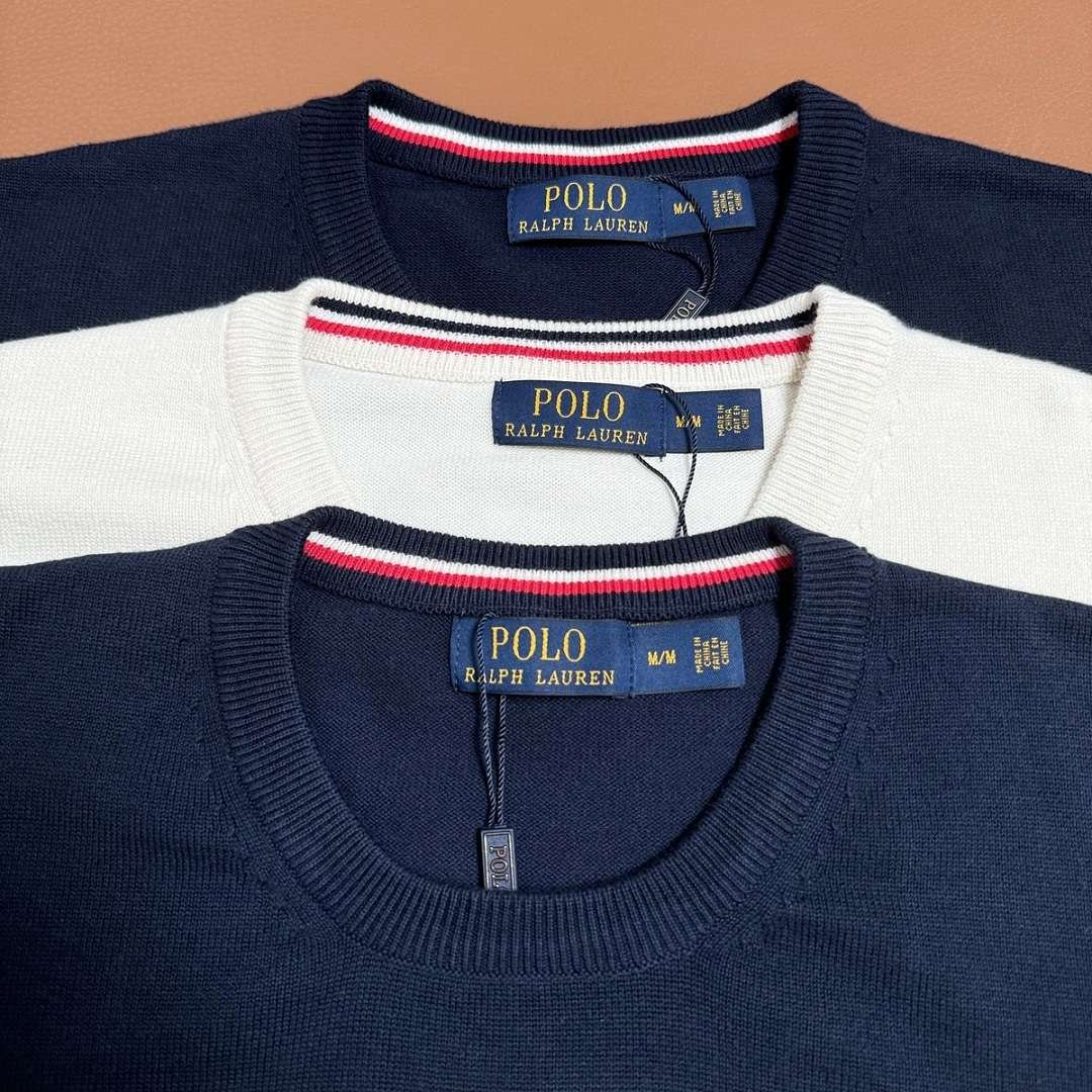 Polo Ralph Lauren - Suéter de Gola Careca Listrado em 3 Cores - Imagem 5