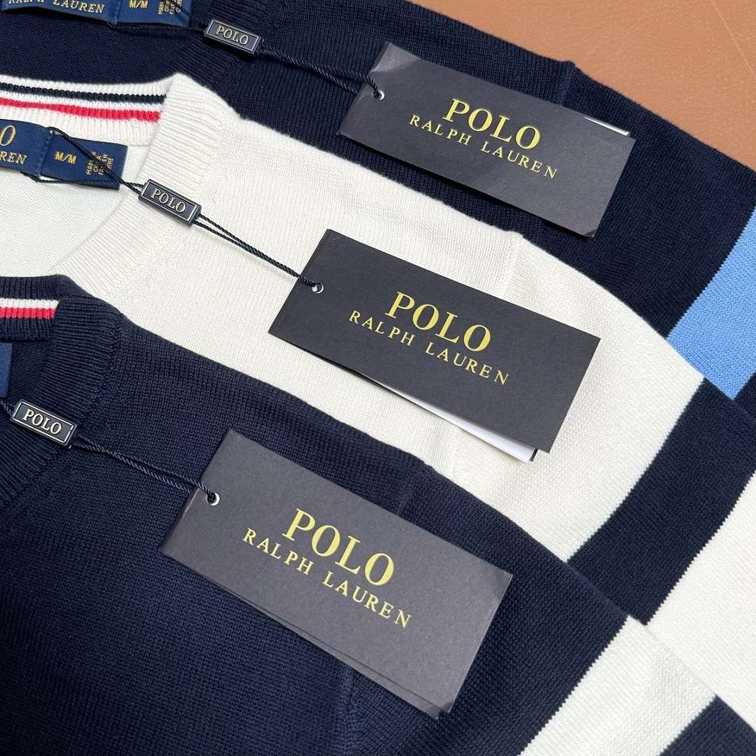 Polo Ralph Lauren - Suéter de Gola Careca Listrado em 3 Cores - Imagem 6