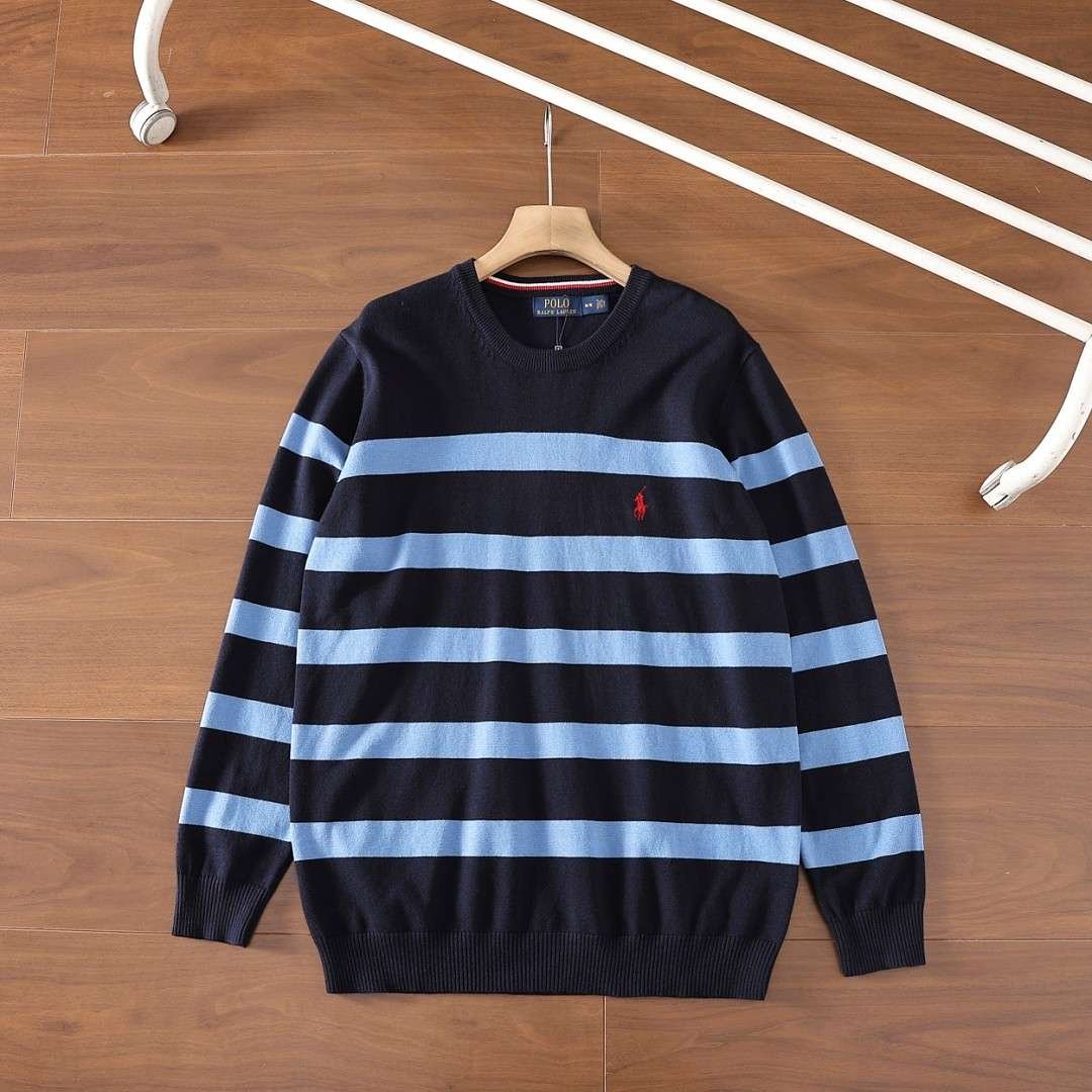Polo Ralph Lauren - Suéter de Gola Careca Listrado em 3 Cores - Imagem 14