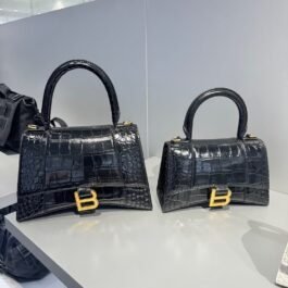 Balenciaga - Sac à bandoulière Hourglass 19cm ou 23cm en 2 coloris de boucle