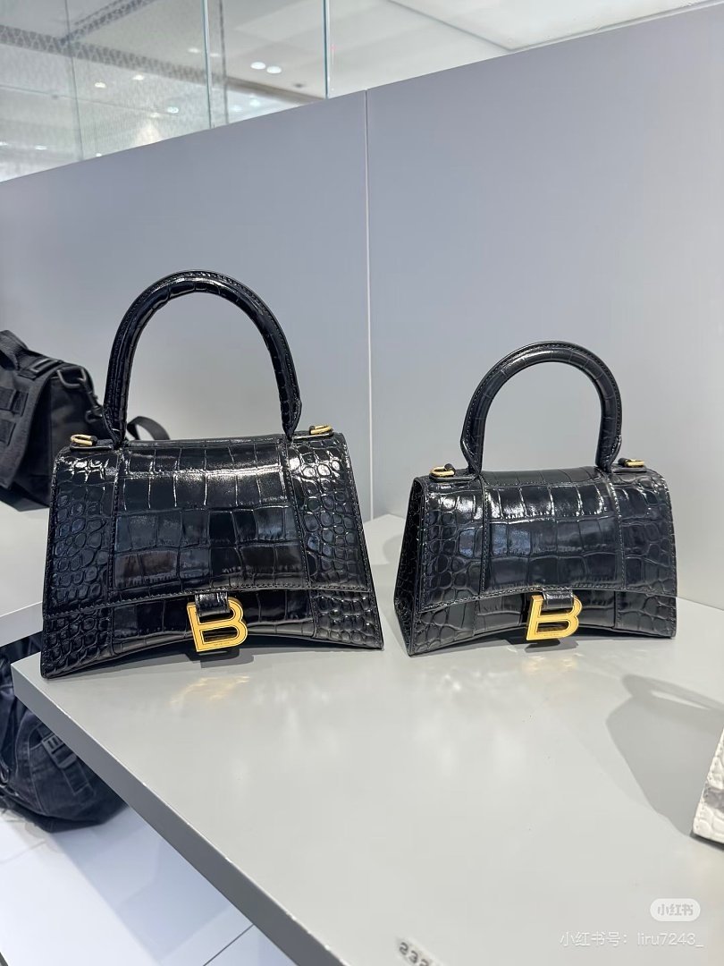 Balenciaga - Hourglass Shoulder Bag 19cm or 23cm in 2 Buckle Colors