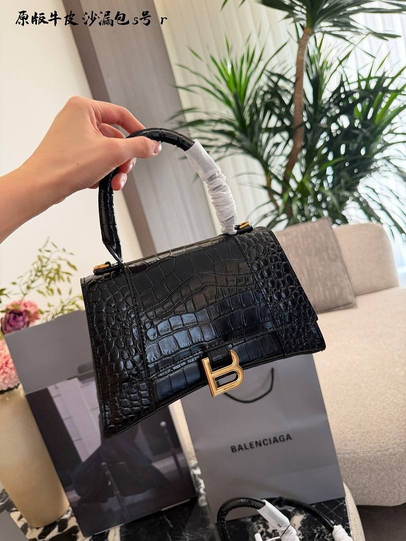 Balenciaga - Hourglass Shoulder Bag 19cm or 23cm in 2 Buckle Colors - Image 4