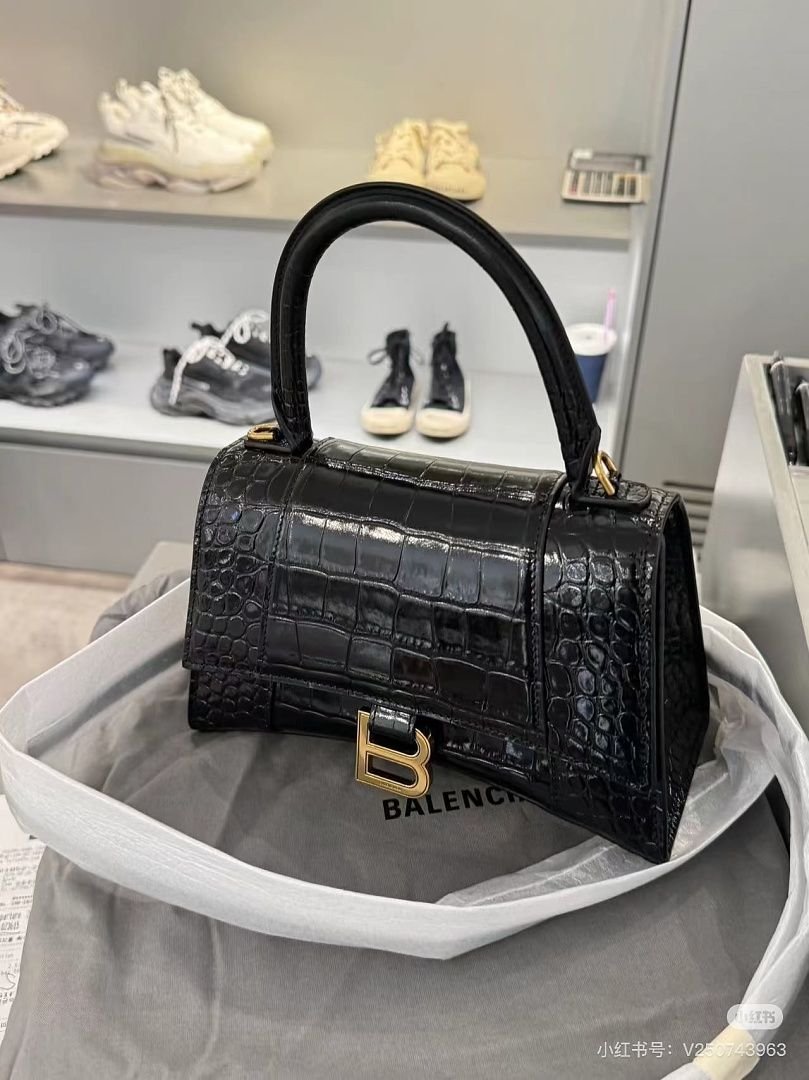 Balenciaga - Hourglass Shoulder Bag 19cm or 23cm in 2 Buckle Colors - Image 8