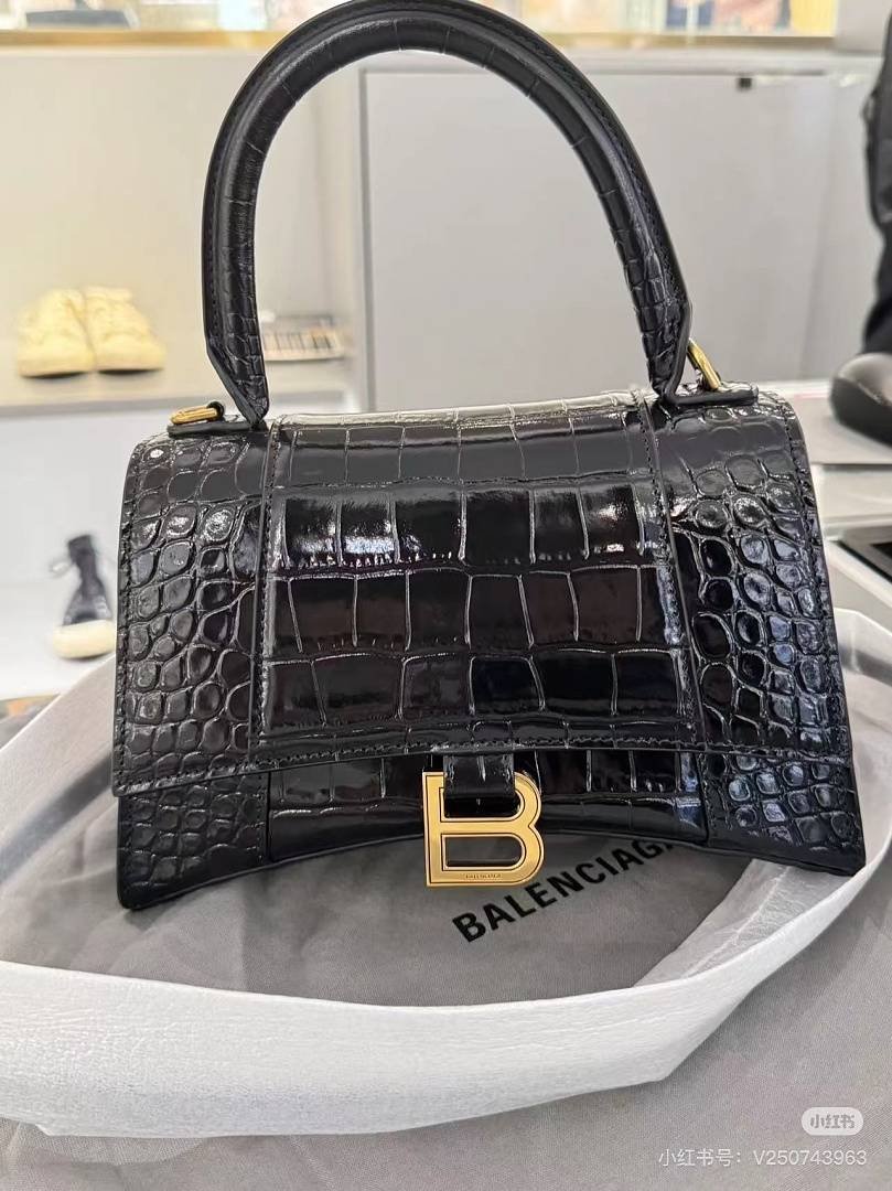 Balenciaga - Hourglass Shoulder Bag 19cm or 23cm in 2 Buckle Colors - Image 9