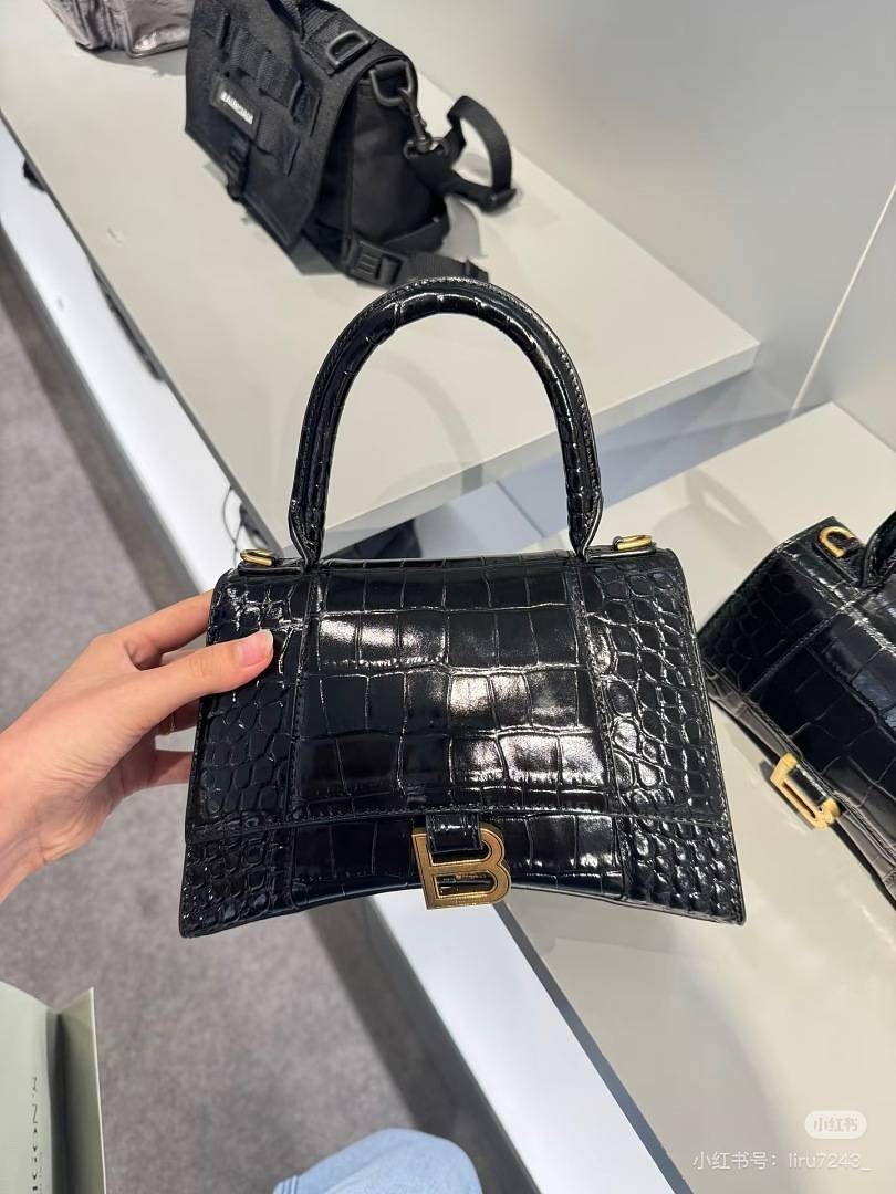 Balenciaga - Hourglass Shoulder Bag 19cm or 23cm in 2 Buckle Colors - Image 10