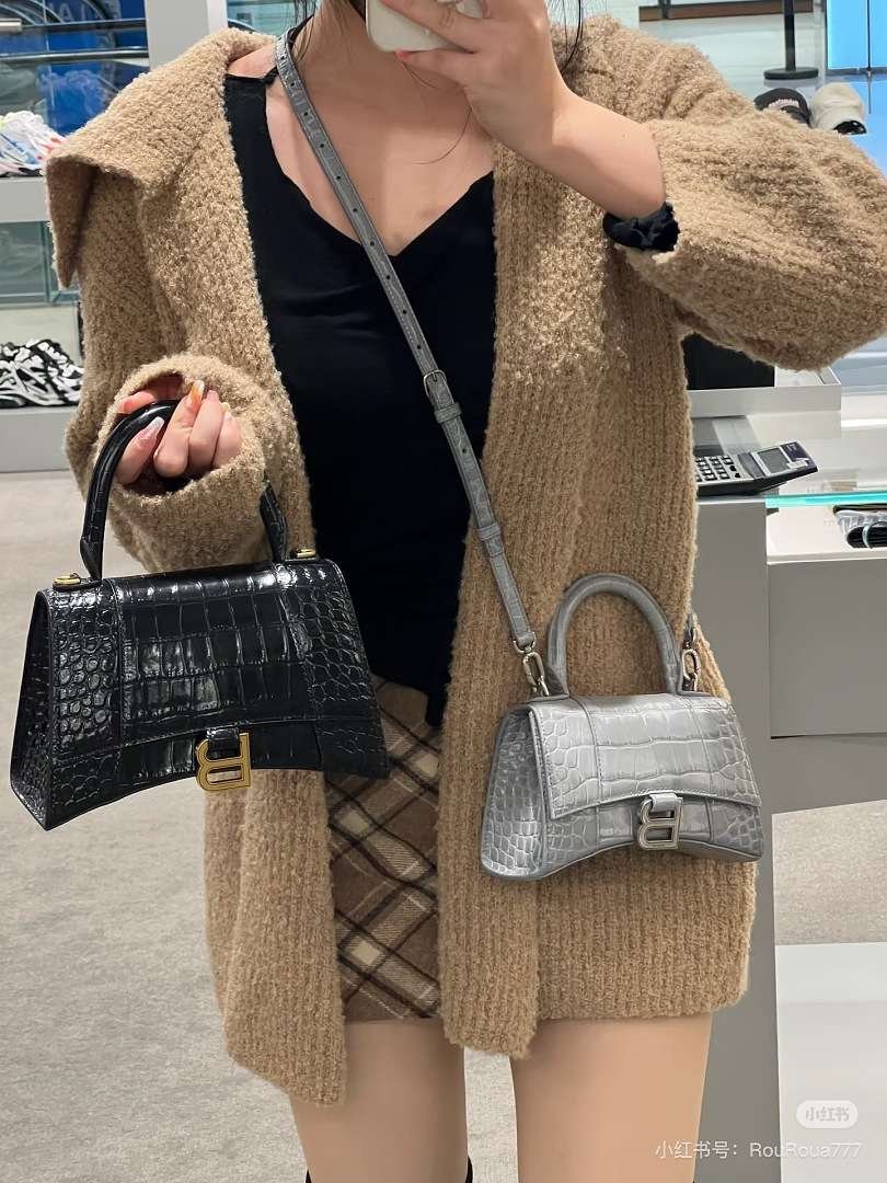 Balenciaga - Hourglass Shoulder Bag 19cm or 23cm in 2 Buckle Colors - Image 13
