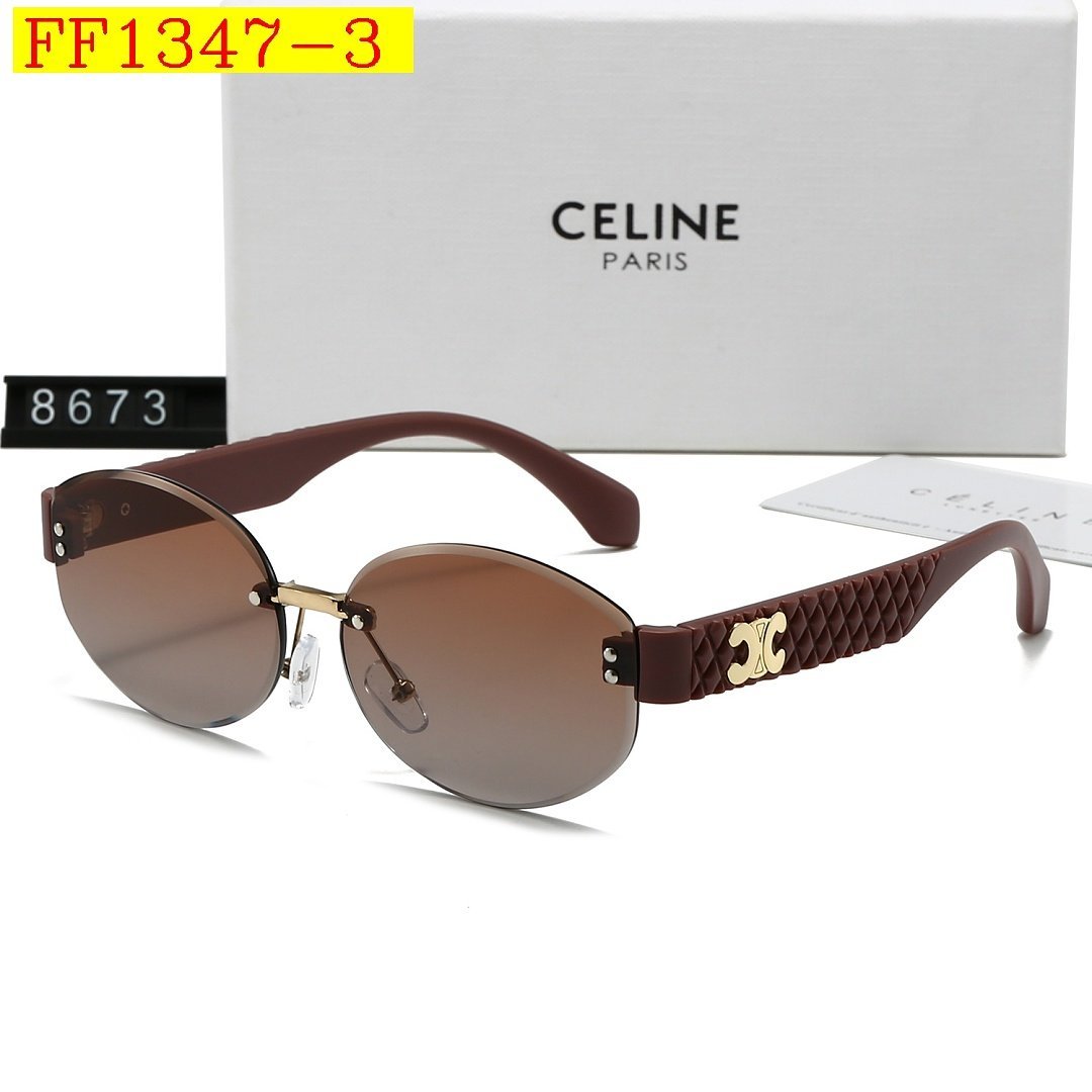 Celine - Rimless Round Sunglasses in 7 Colors - Image 3