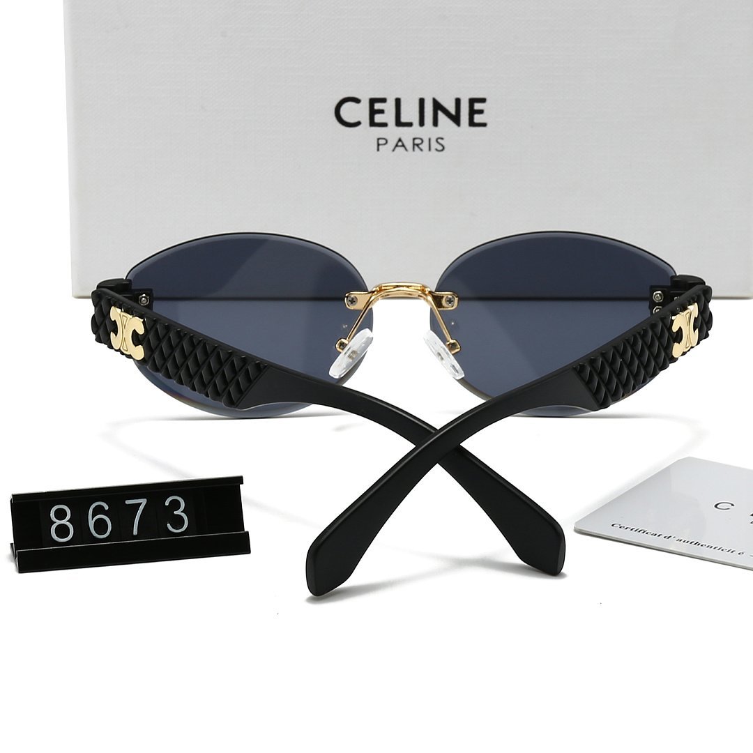 Celine - Rimless Round Sunglasses in 7 Colors - Image 9